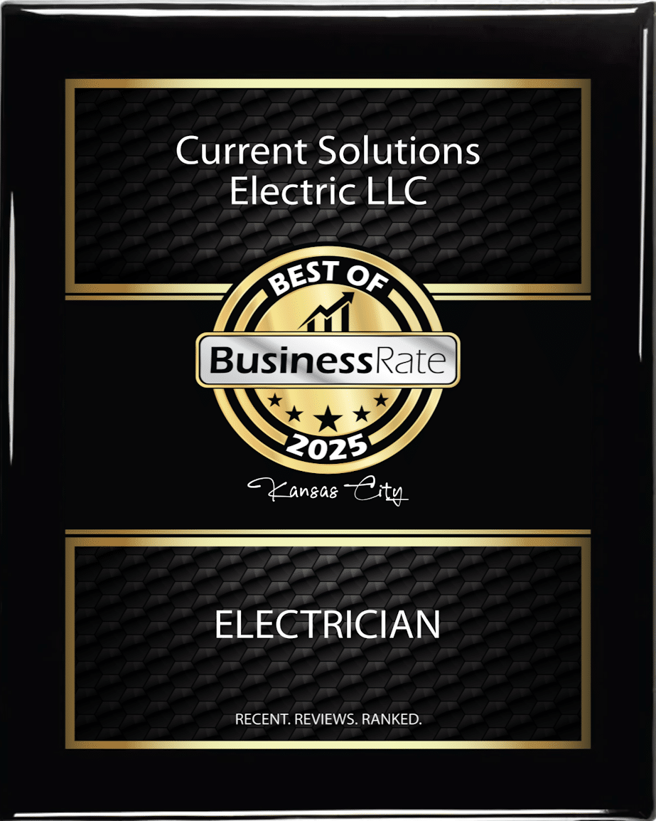 Current Solutions Electric Best of BusinessRate 2025 Kansas City Electrician recognition