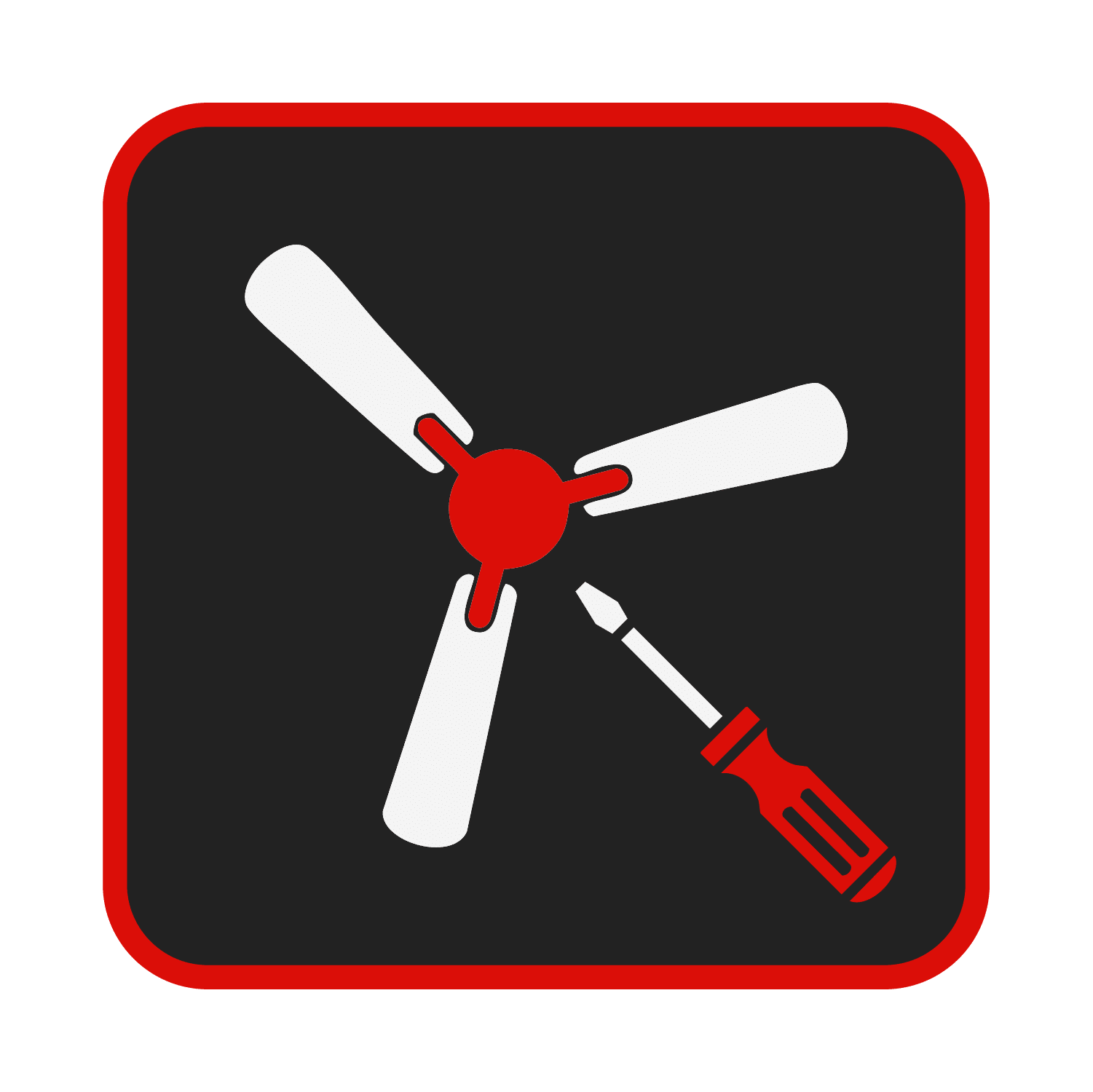 Ceiling Fan Installation Icon in brand colors